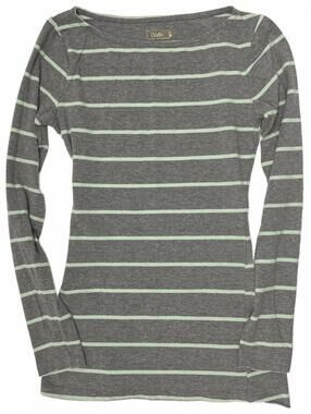 Twik Simons Grey Teal Long Sleeve Boat Neck Cotton Shirt Sz S Slim Fit